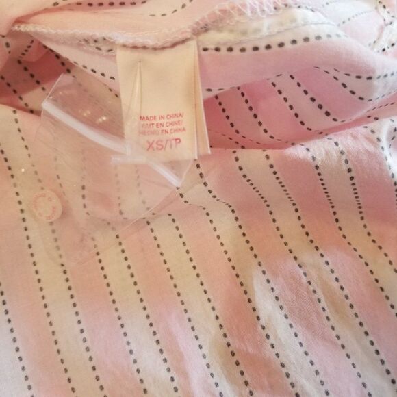 NWOT Victoria’s Secret Pink & White Striped Sleep Shirt Size XS/TP - Picture 3 of 10